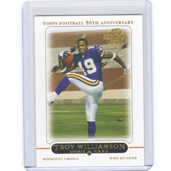 Troy Williamson Rookie Card Topps Gold 50th Anniversary Perfect Minnesota Viking - Picture 1 of 6